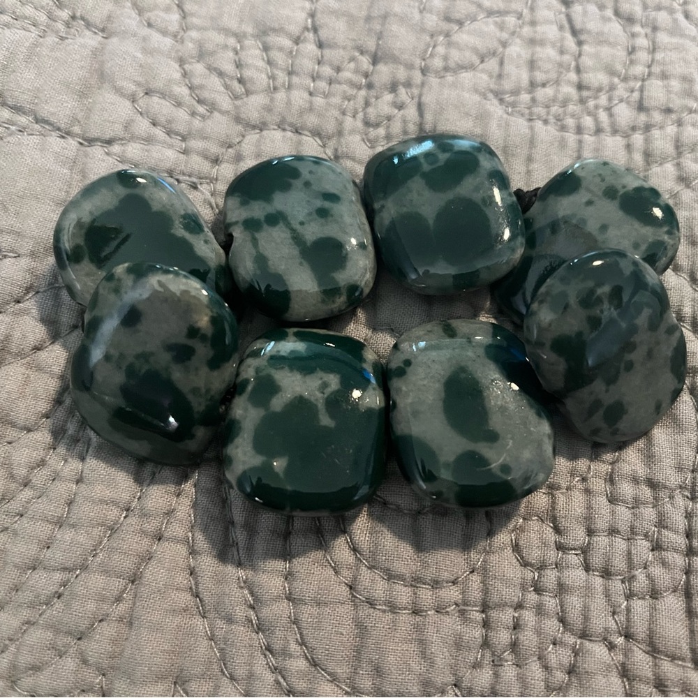 Marbled green elastic bracelet